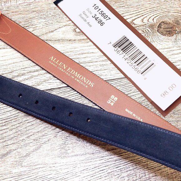 *NIB* $443 Allen Edmonds NOMAD 10.5 D + Matching Belt 34 - Navy * add $15 Trees main image 14